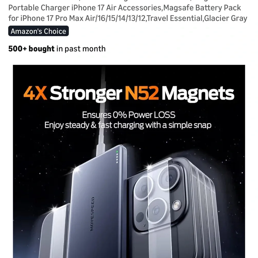 Magnetic Blade Wireless Charger - Silver